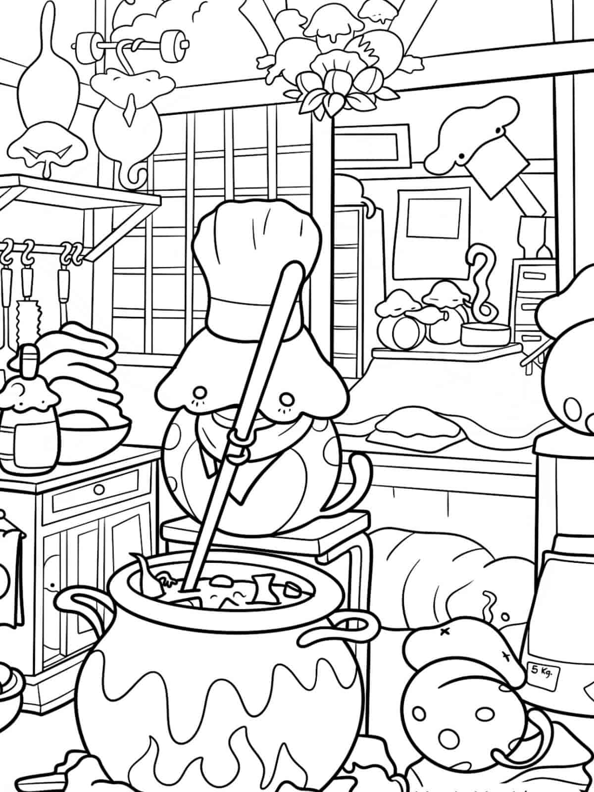 Warm Home Coloring Sheets