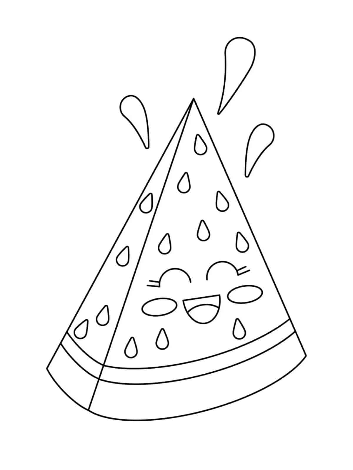 Watermelon Coloring Pages For Kids