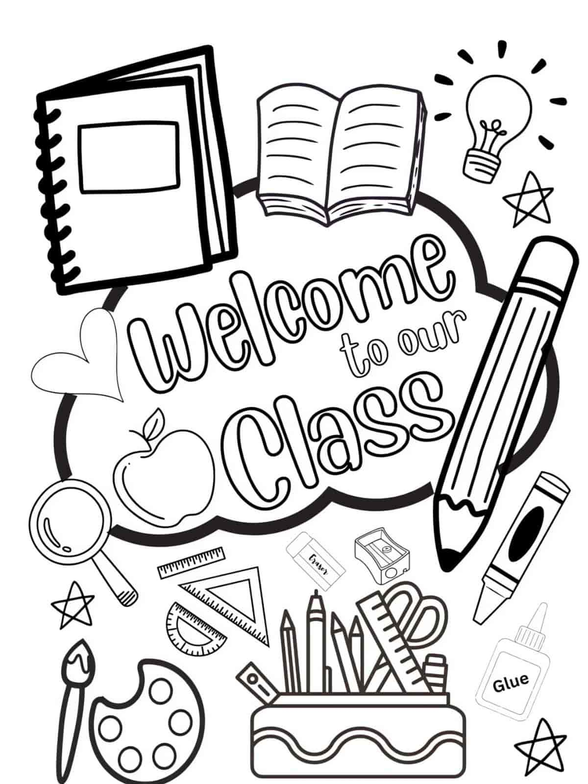 Welcome To Our Class Coloring Pages