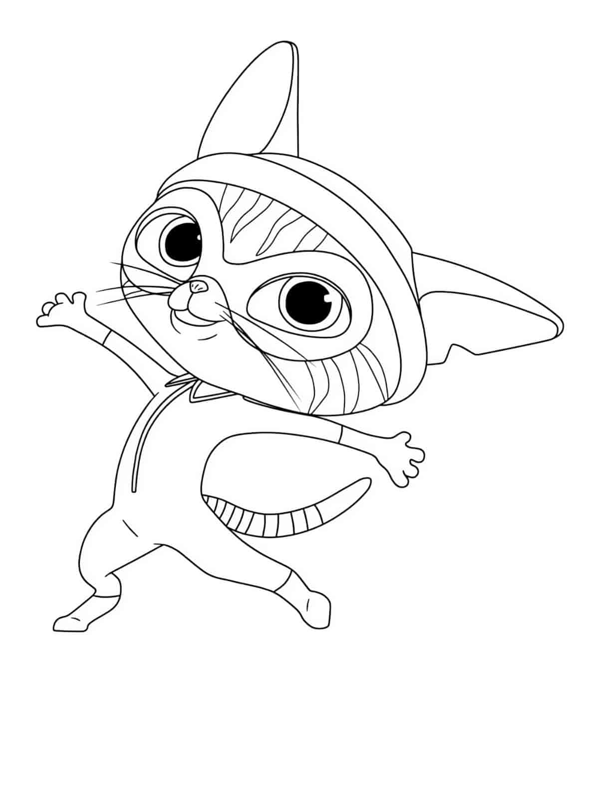 Whiskers The Wizard Cat Coloring Pages