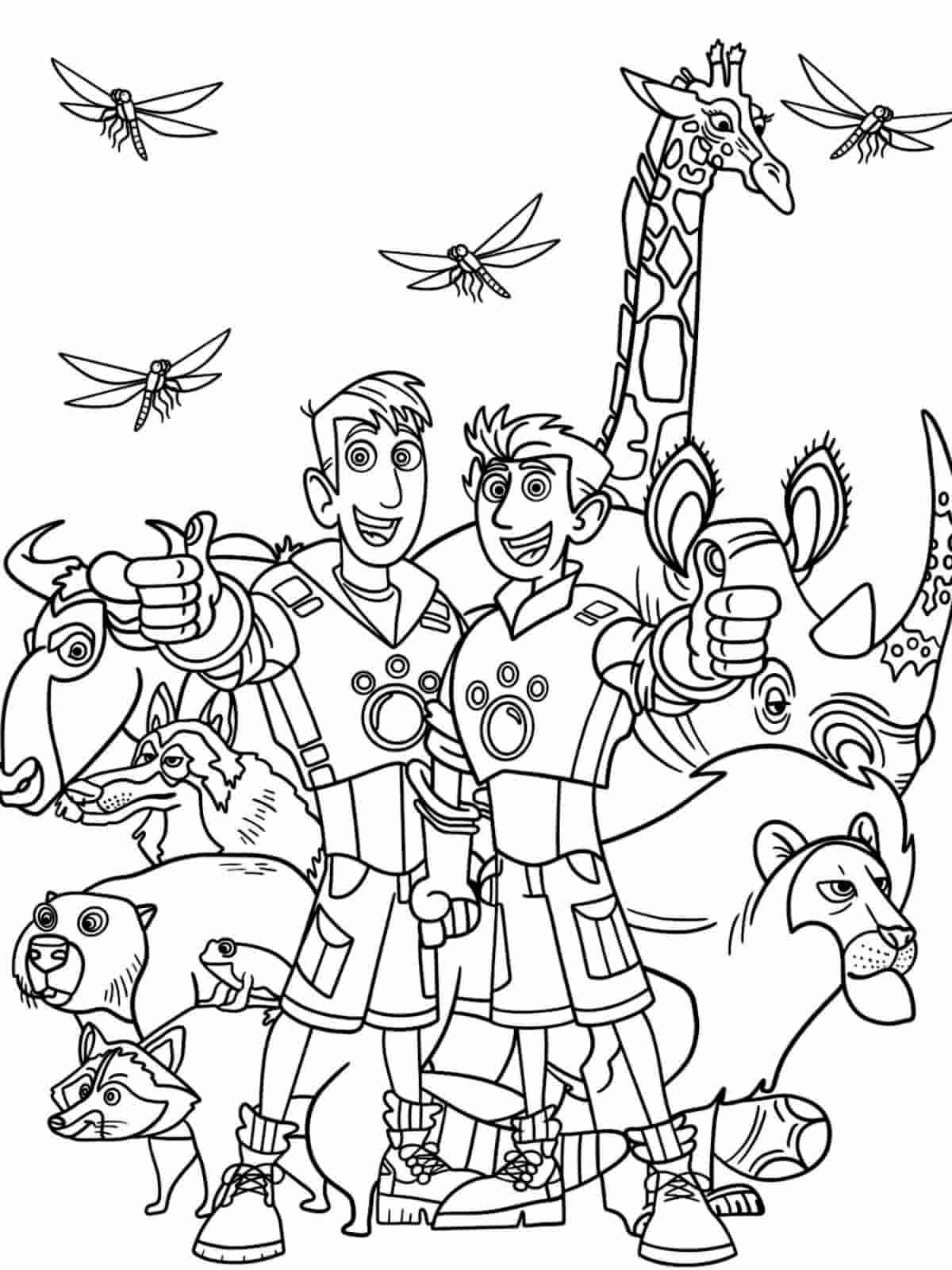 Wild Kratts Coloring Pages Featuring Chris