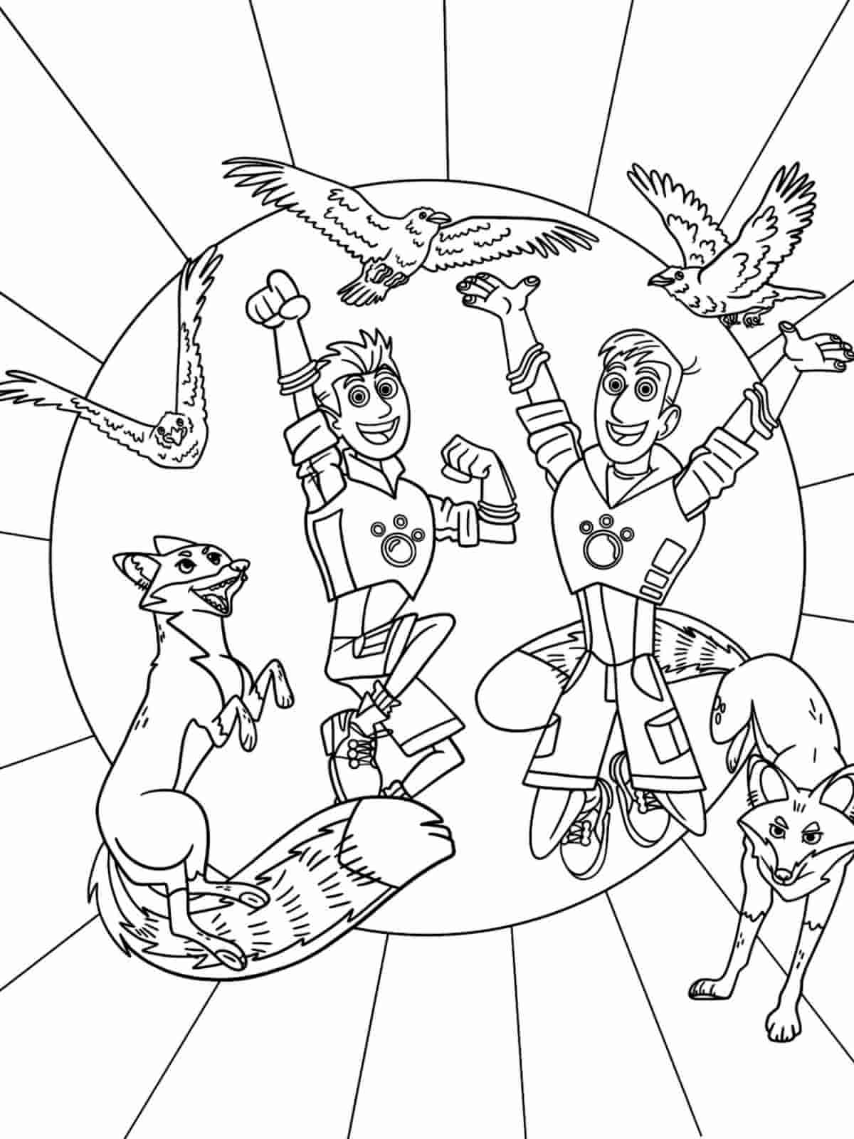 Wild Kratts Coloring Pages With Animals