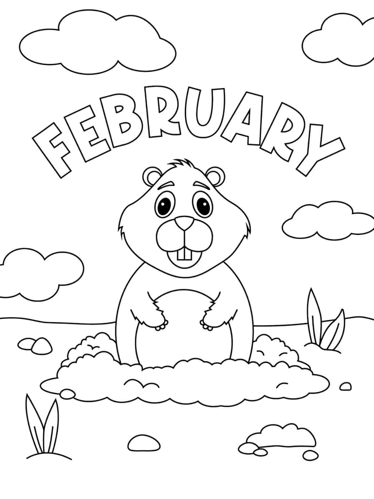 Winter Themed February Coloring Pages