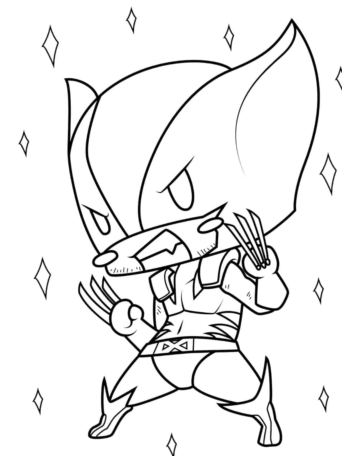 Wolverine Claws Coloring Pages