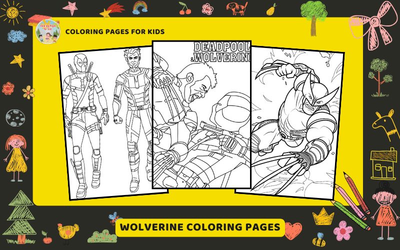 Wolverine Coloring Pages Featured Image