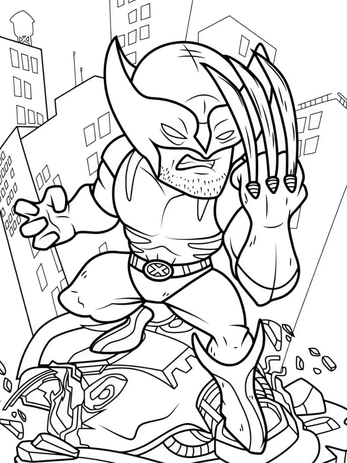 Wolverine Crossover Coloring Pages