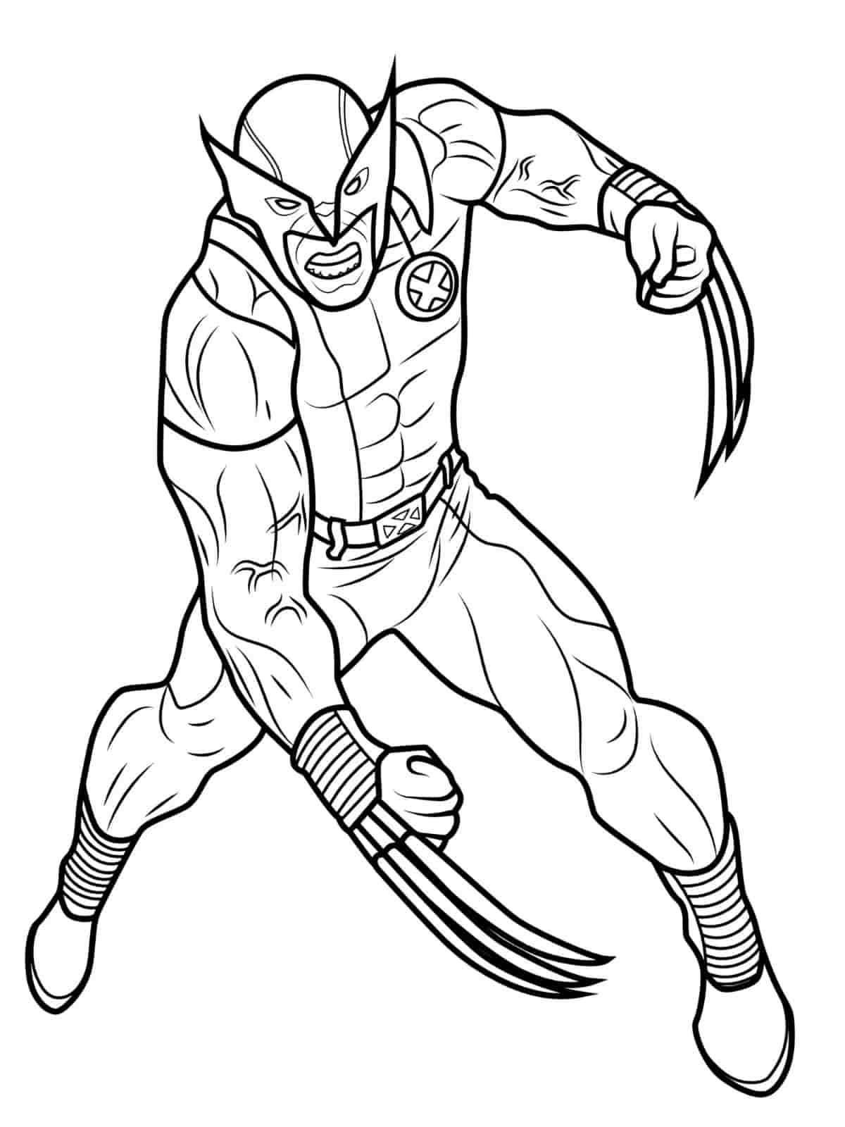 Wolverine In Battle Coloring Page