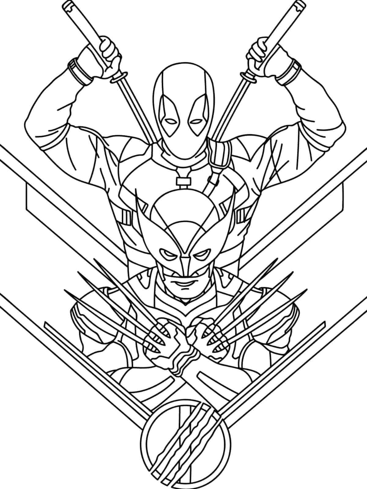 Wolverine Portrait Coloring Page