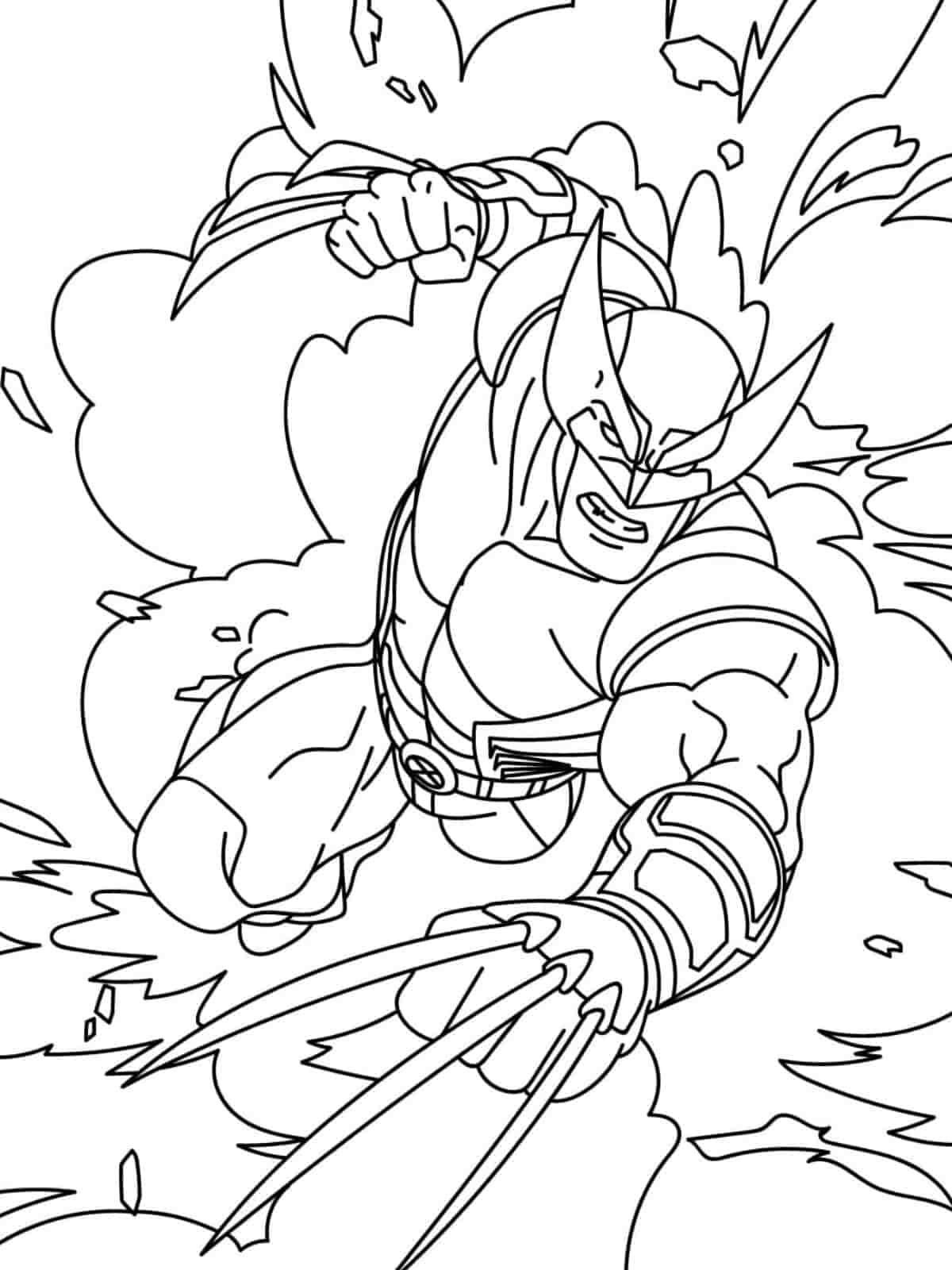 Wolverine Villains And Heroes Coloring Page