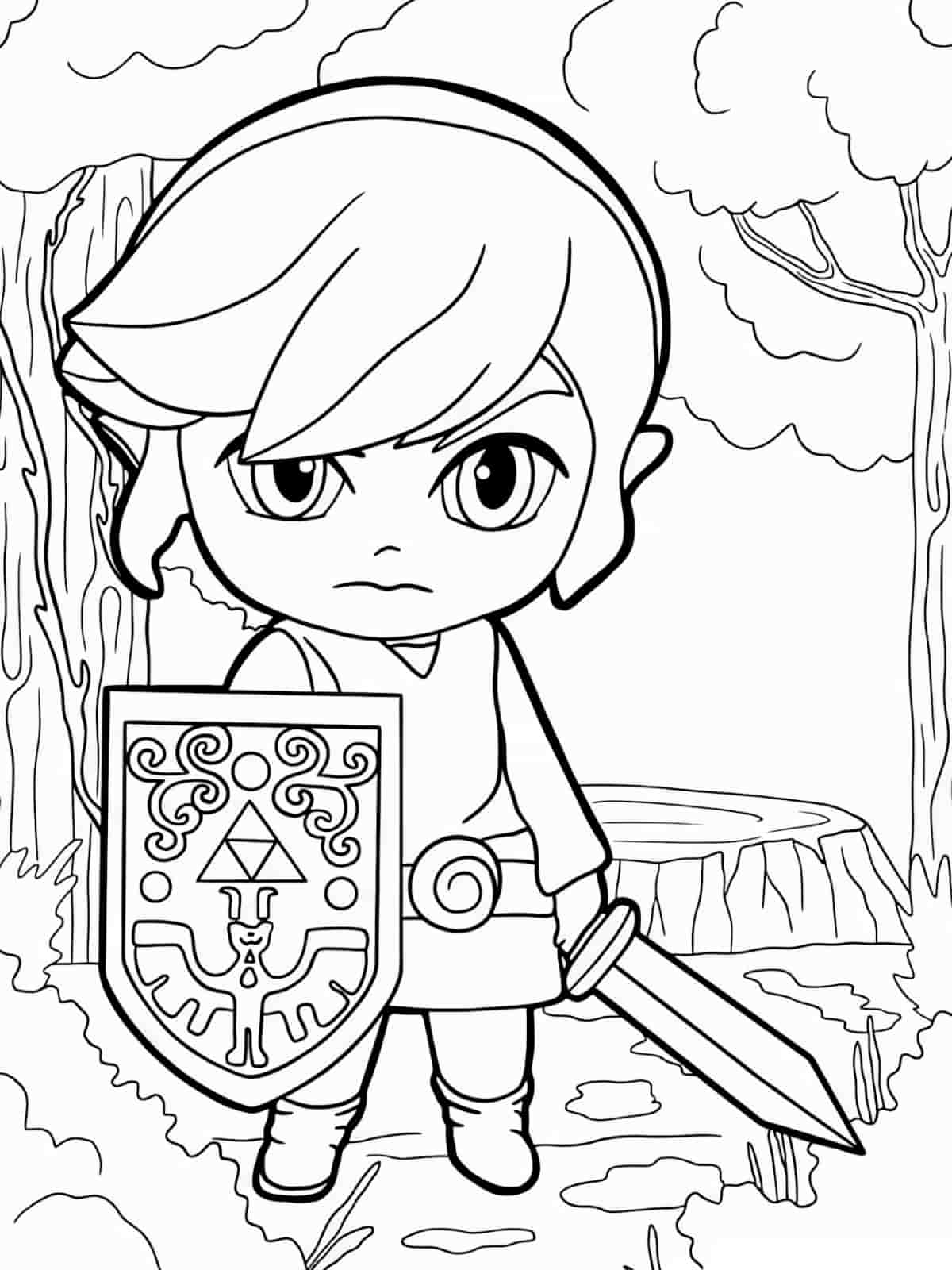 Zelda Adventure Coloring Pages