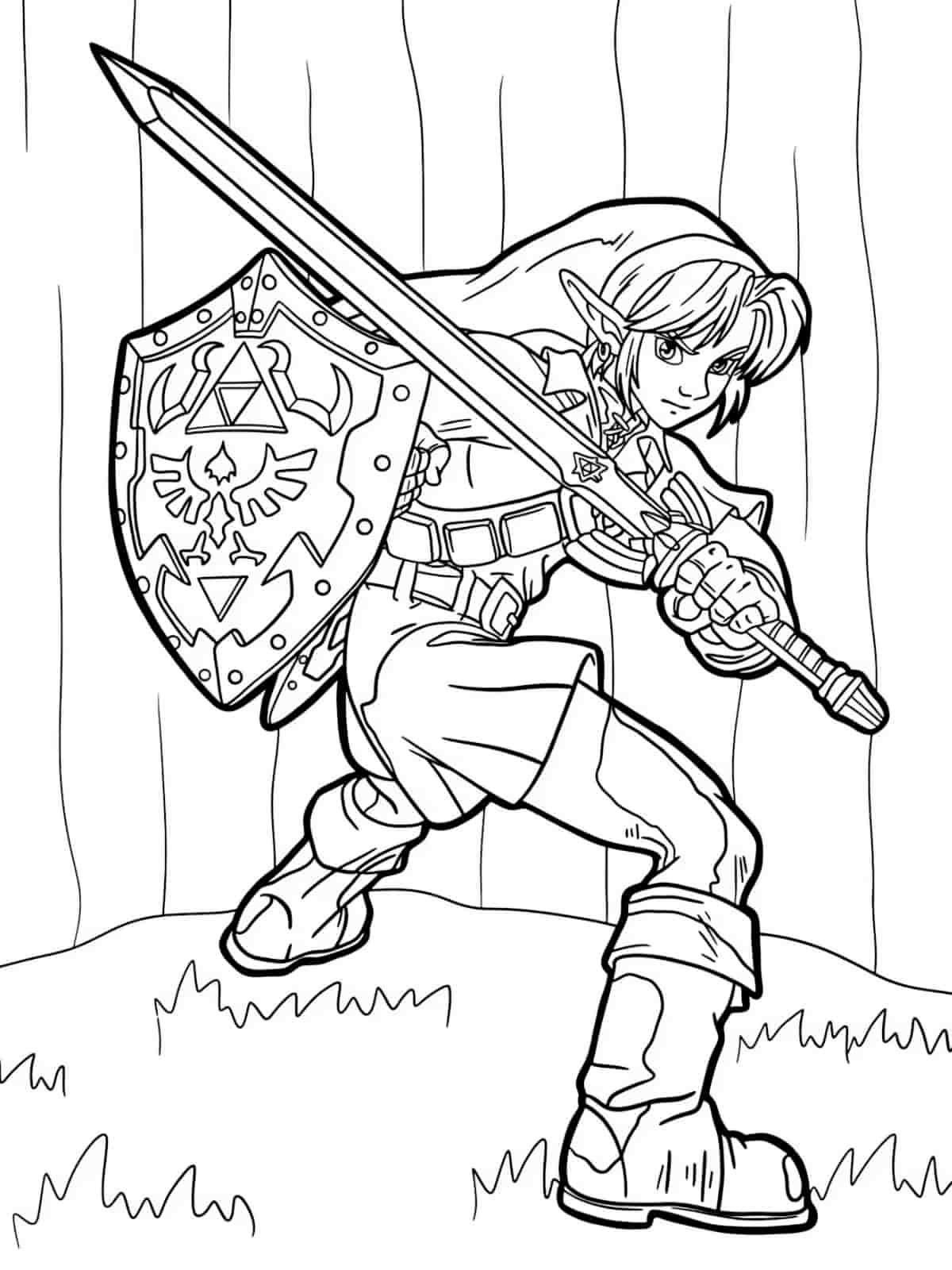 Zelda And Potion Coloring Page