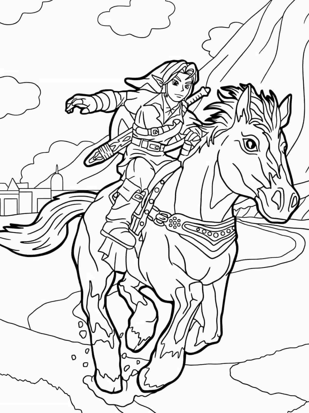 Zelda Boss Fight Coloring Page