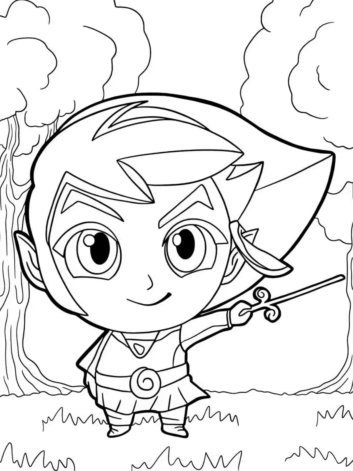 Zelda Characters Coloring Pages