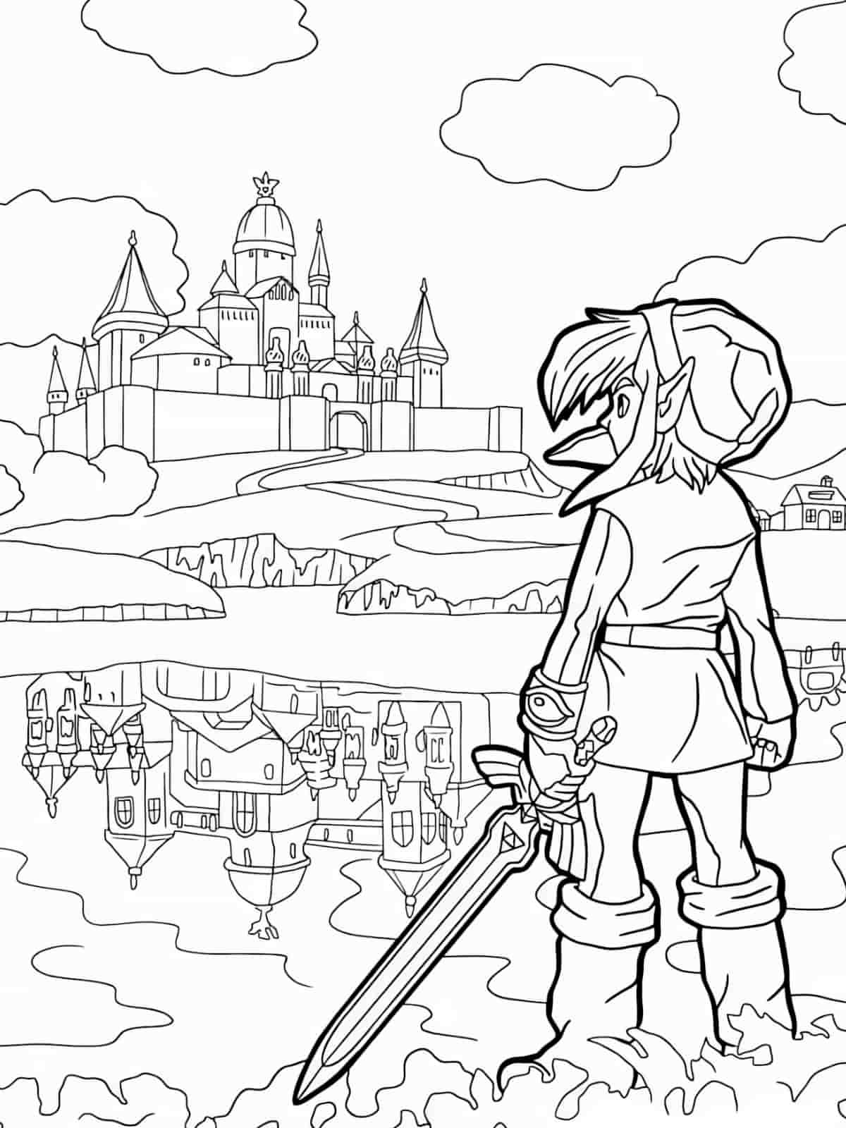 Zelda Hero Coloring Pages