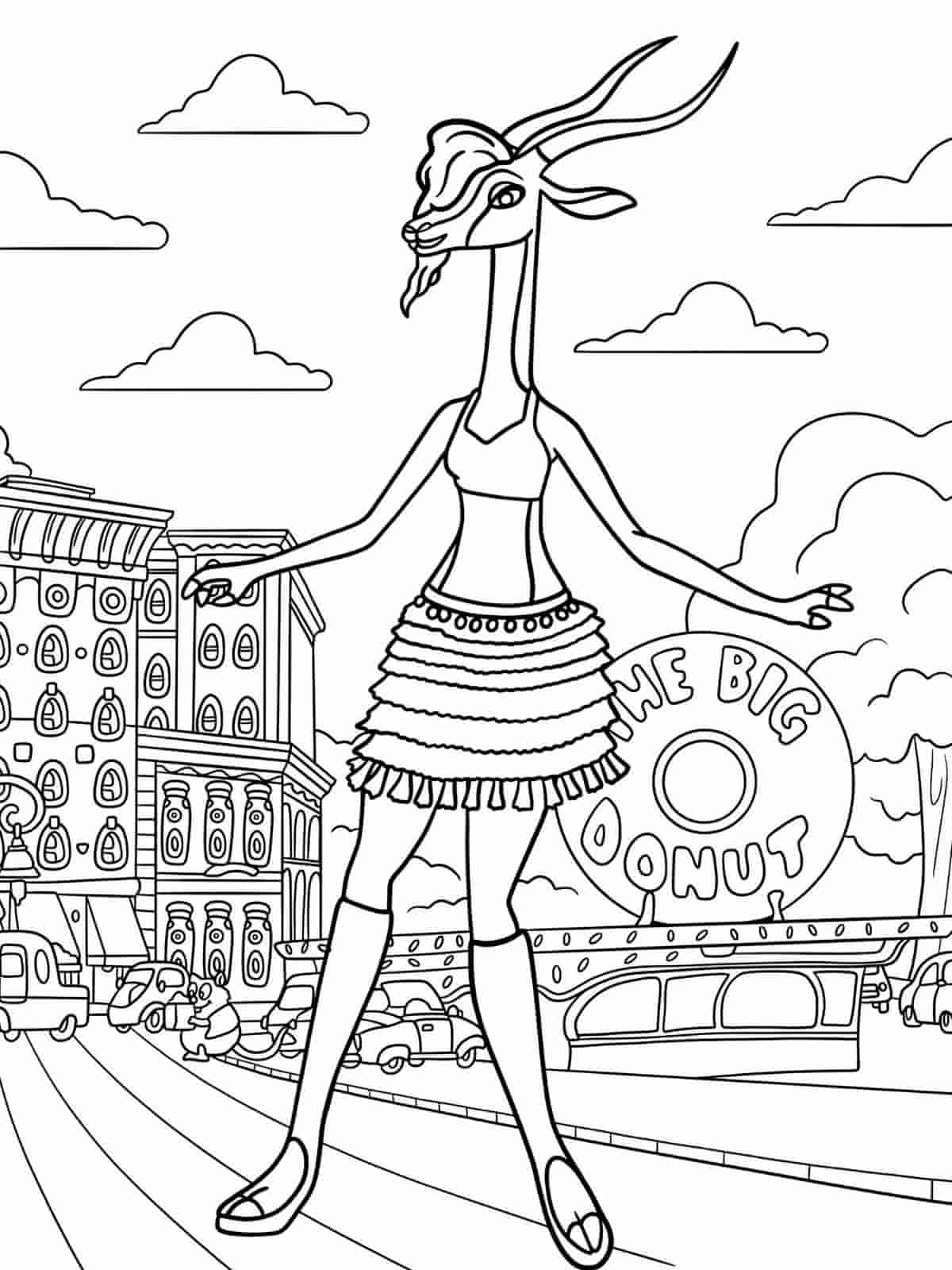 Zootopia Character Coloring Pages