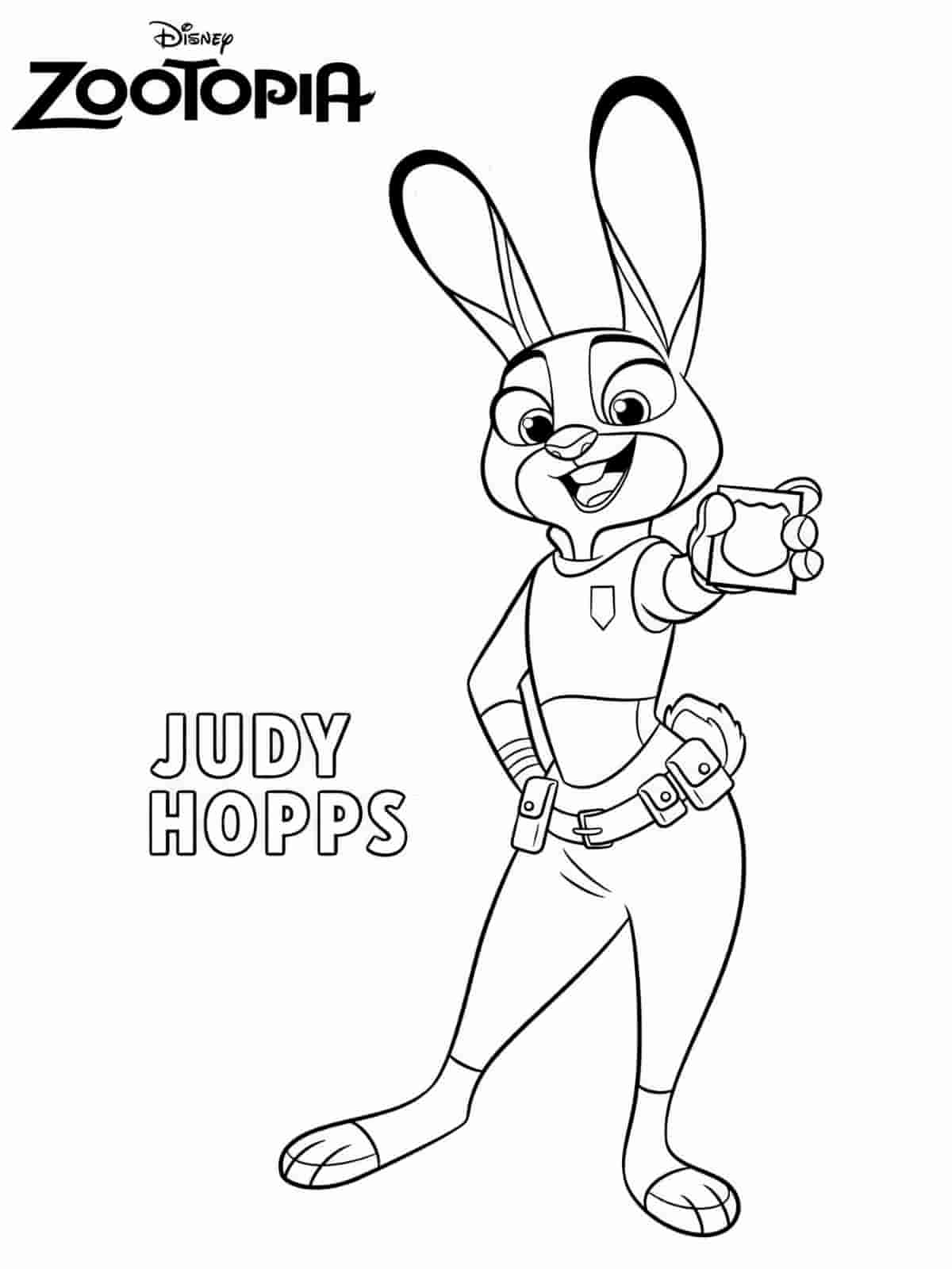 Zootopia Coloring Pages For Kids