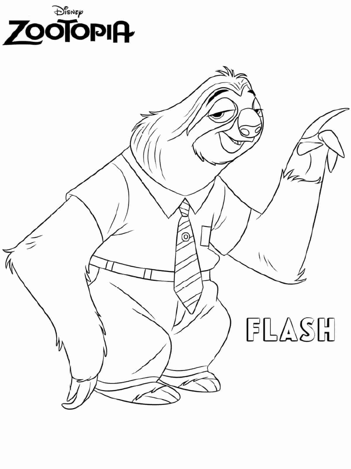 Zootopia Coloring Pages With Animals