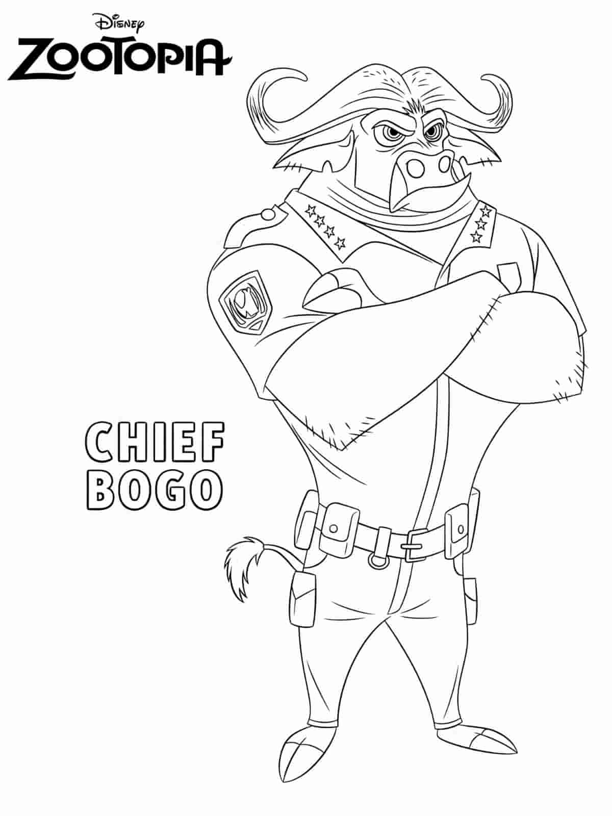 Zootopia Patrol Coloring Pages