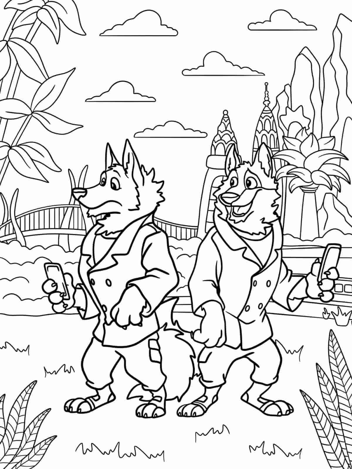 Zootopia Scene Coloring Pages