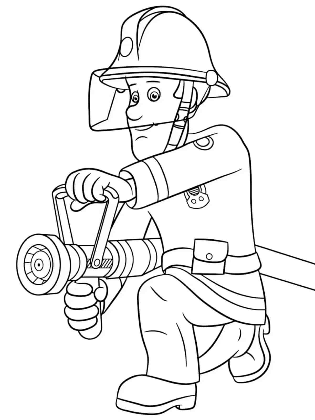 Fireman Sam And Elvis Coloring Pages