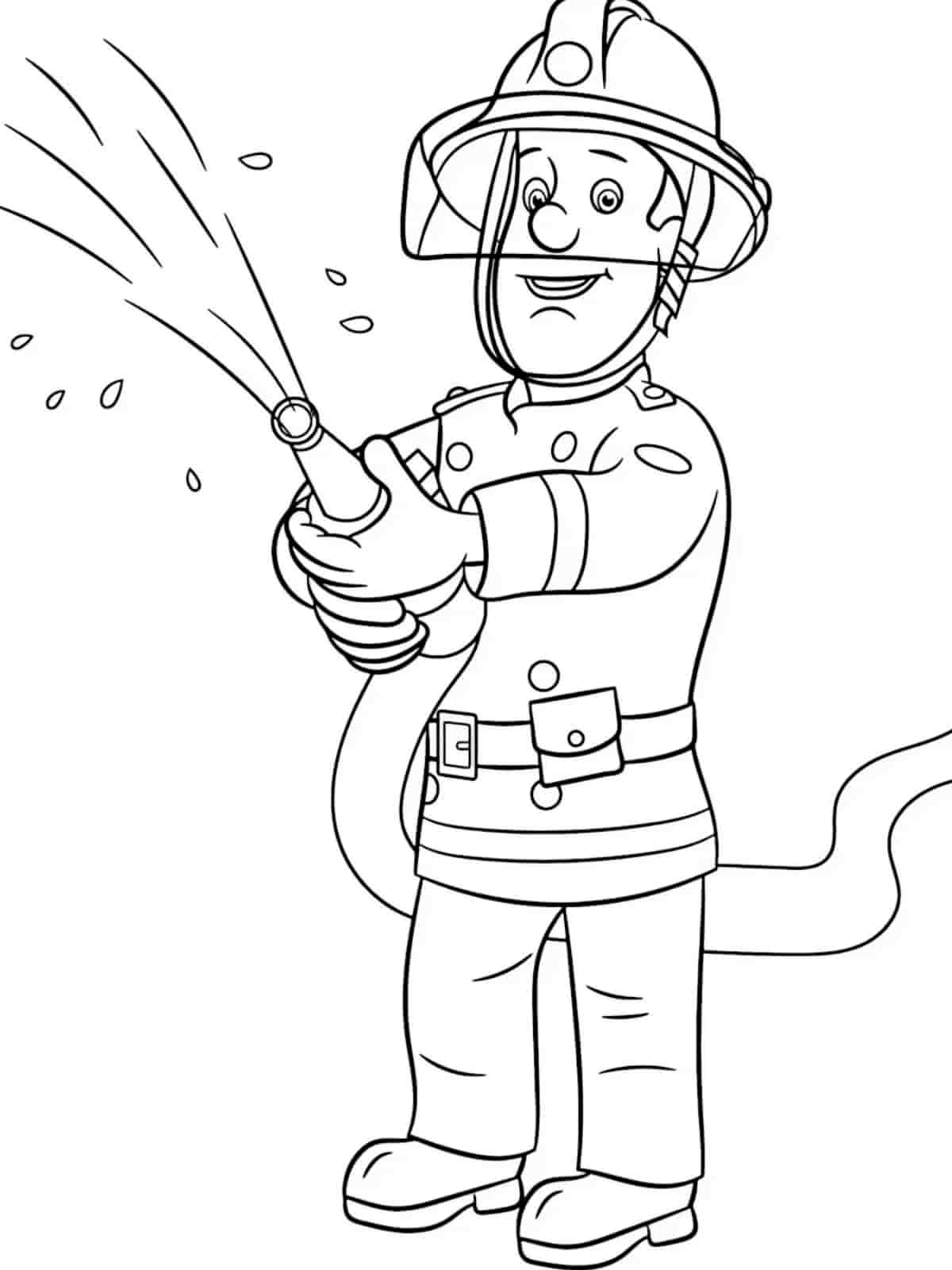 Fireman Sam And Rescue Boat Coloring Pages