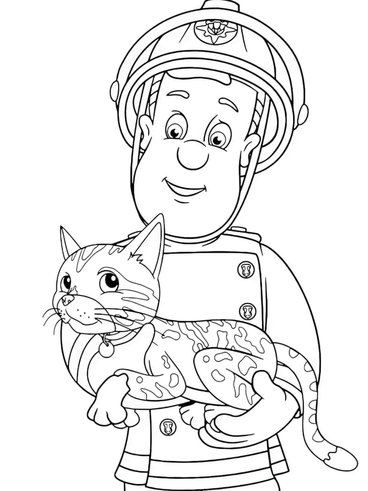 Fireman Sam Rescue Mission Coloring Pages