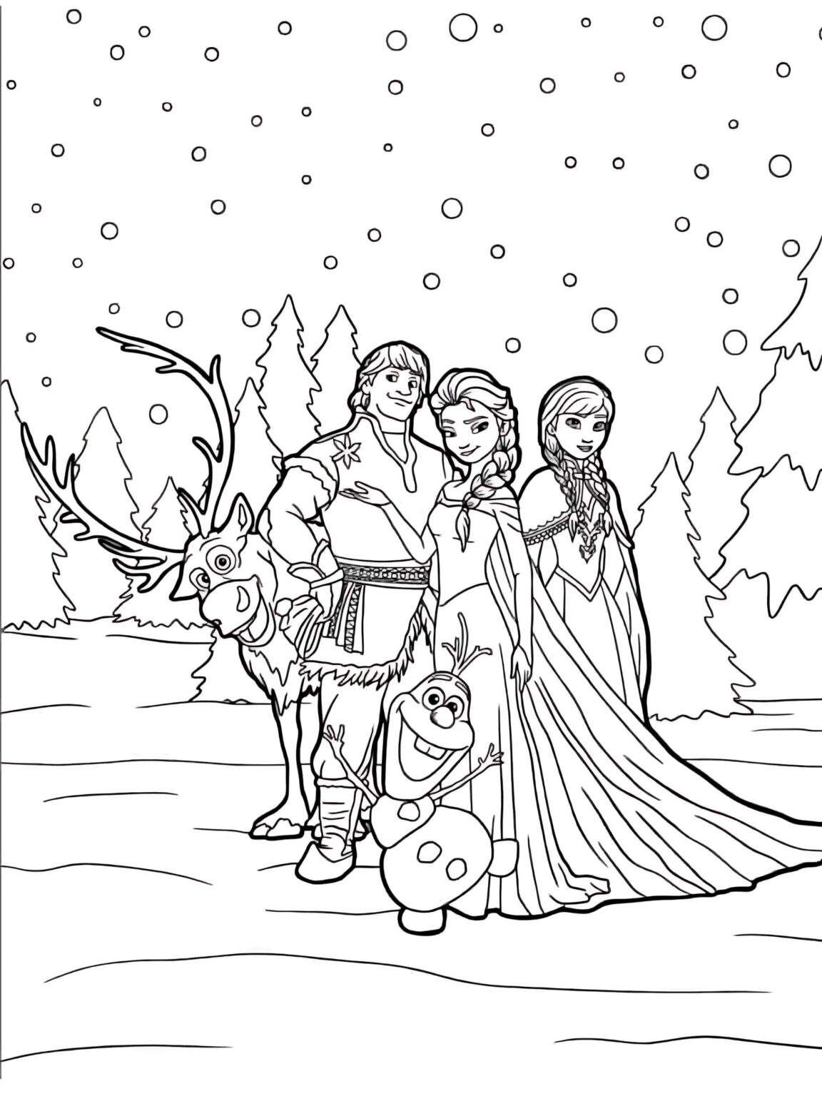 30 Free PDF Frozen Coloring Pages ️🎨