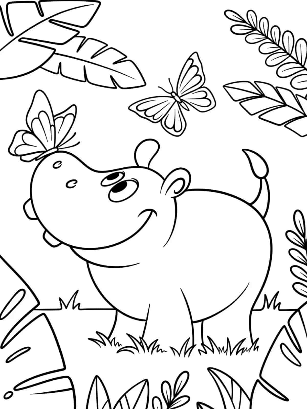 Hippo And Friends Coloring Pages