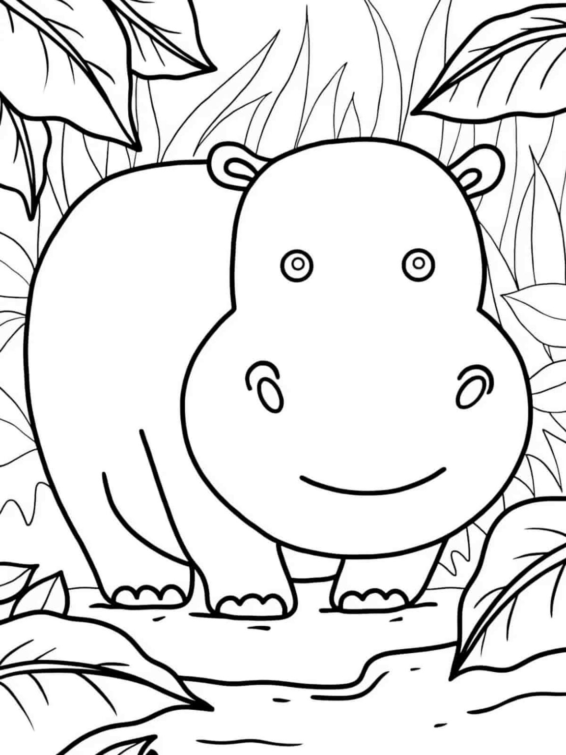 27+ Free PDF Hippo Coloring Pages 🦛🎨 - Coloringpagesforkids.net