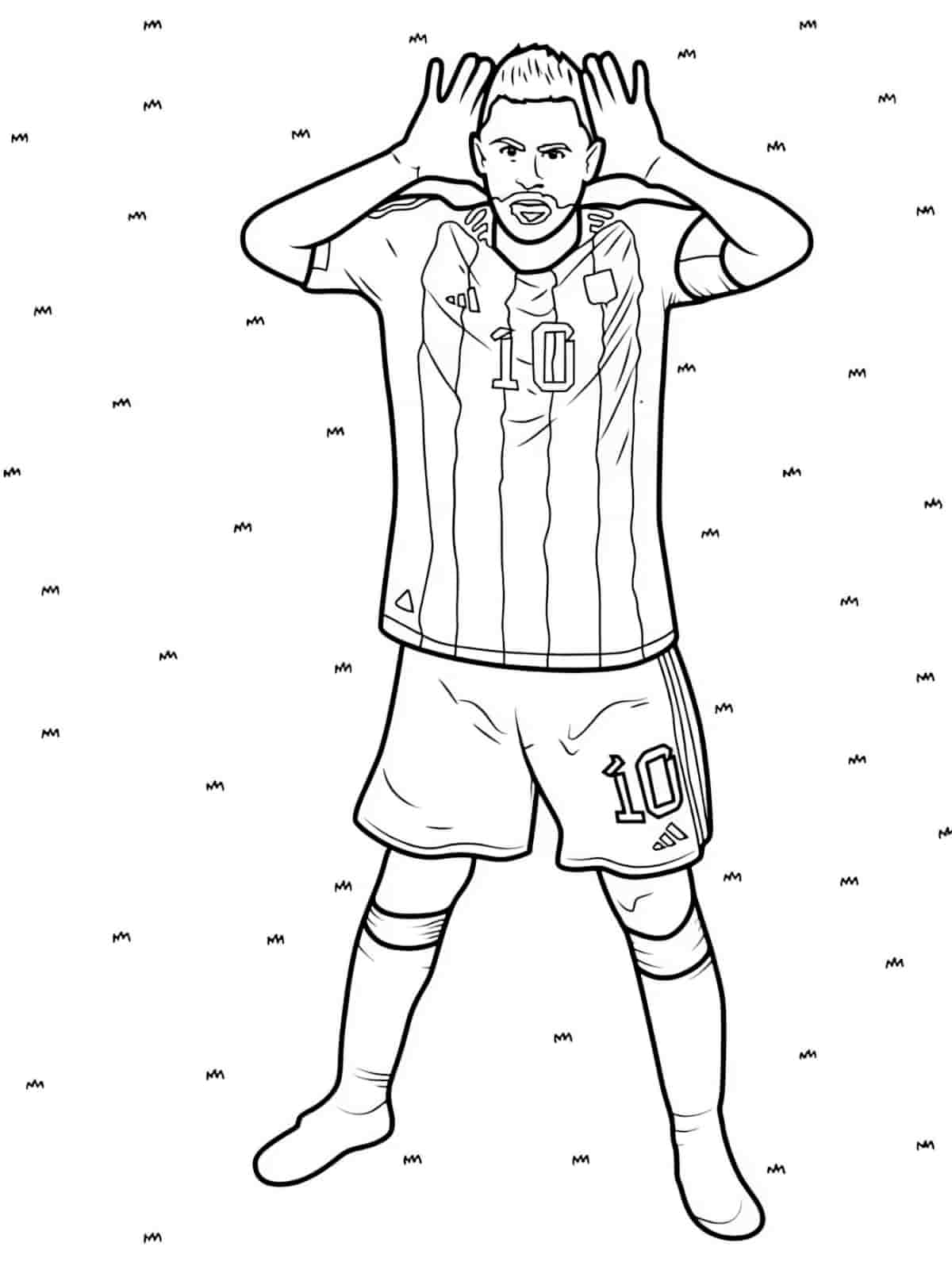 Lionel Messi And Family Coloring Pages