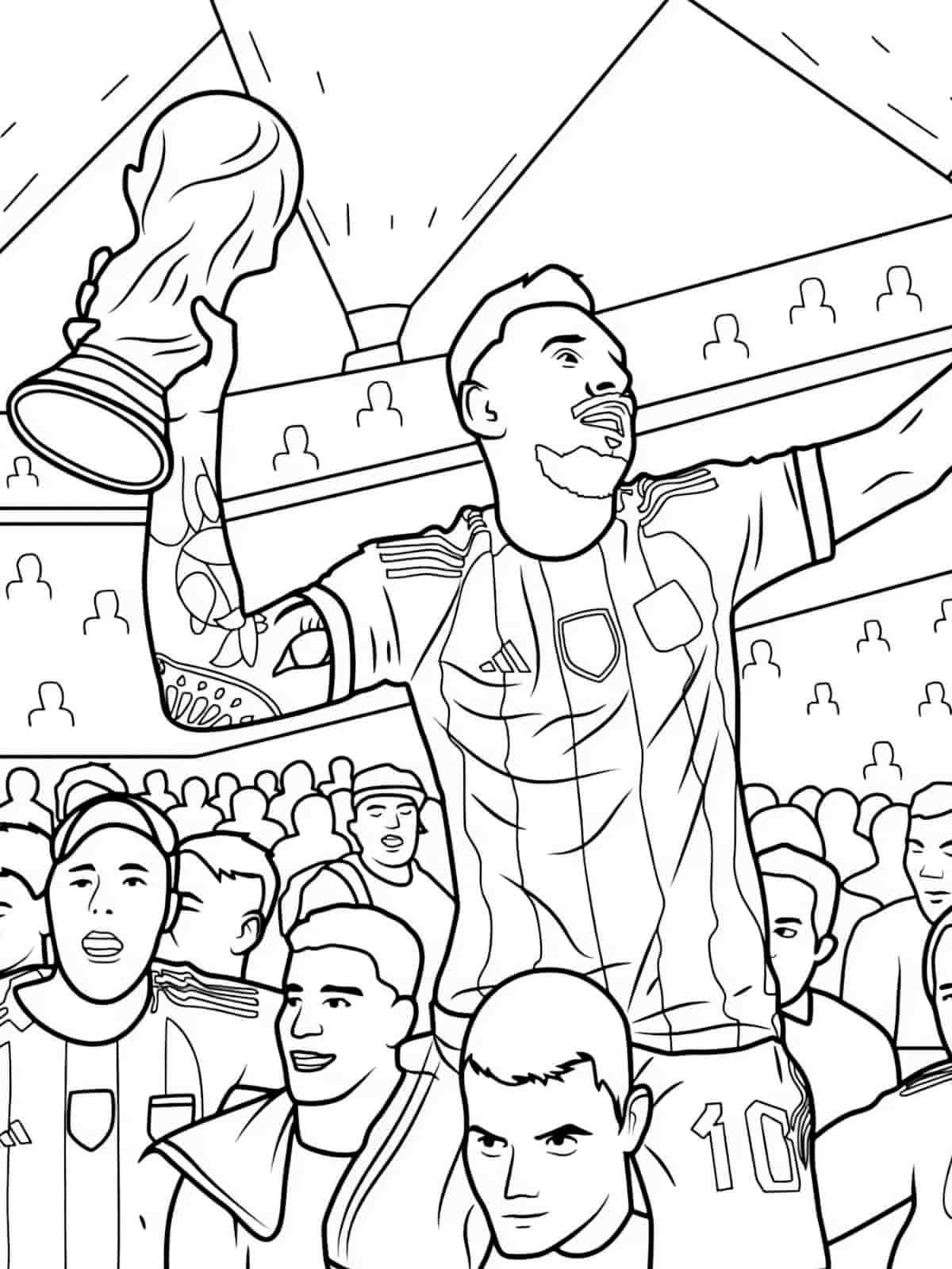 Lionel Messi At Psg Coloring Pages