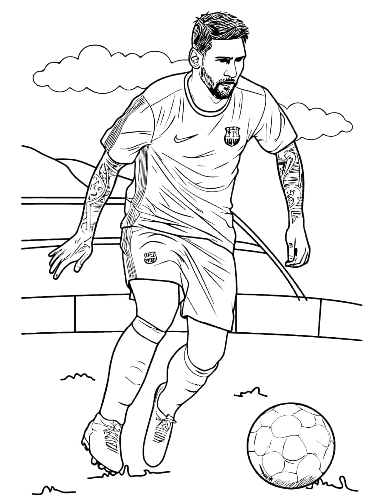 Lionel Messi Awards Coloring Pages