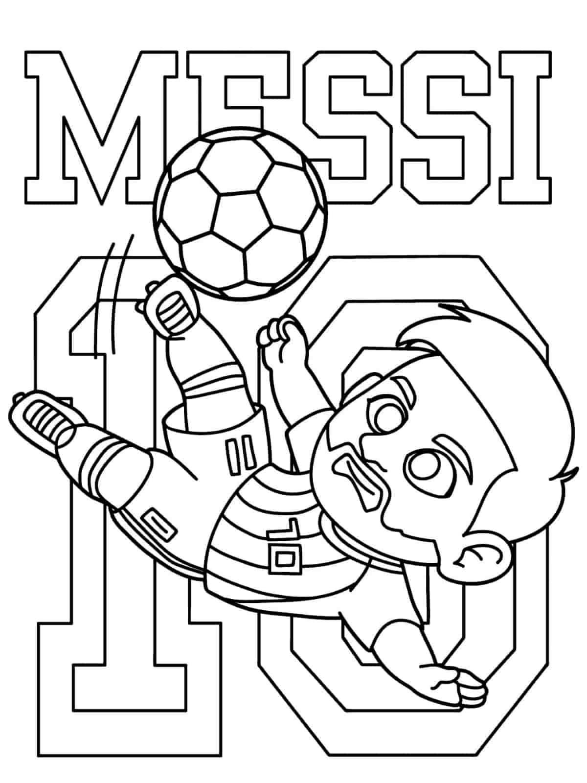 Lionel Messi Iconic Moments Coloring Pages