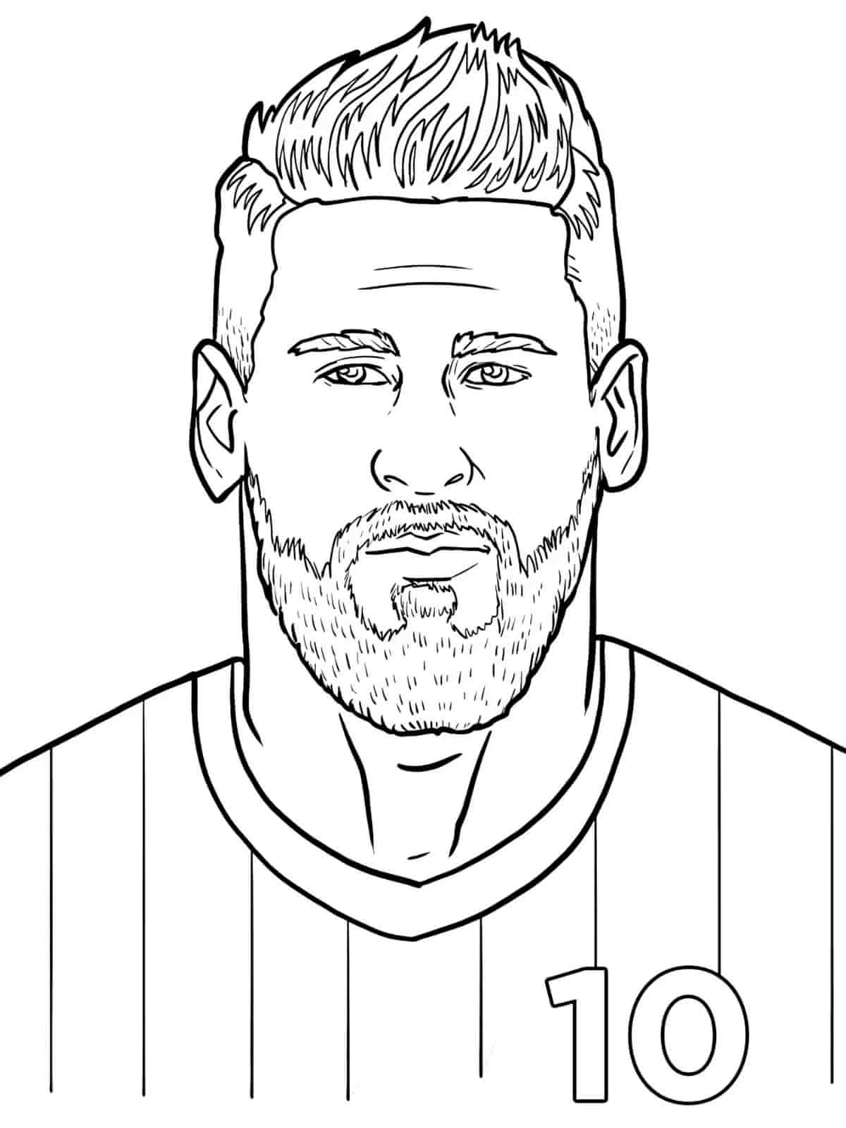 Lionel Messi In Action Coloring Pages