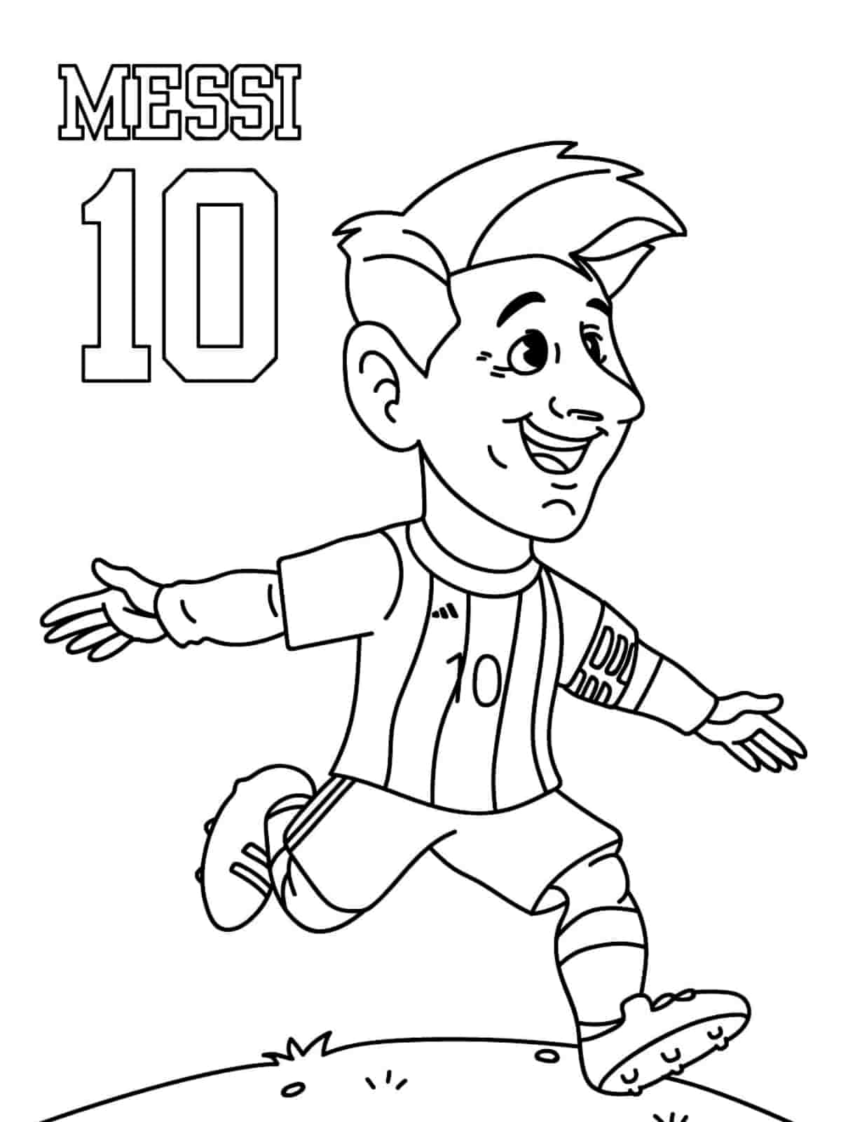 Lionel Messi Young Days Coloring Pages