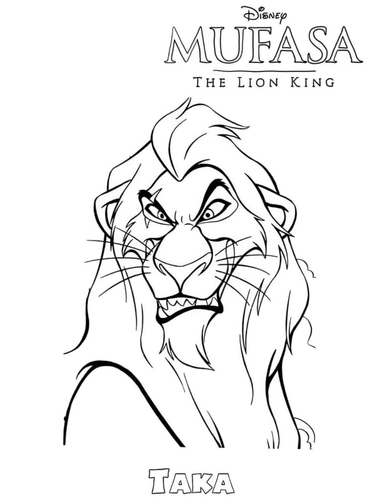 Mufasa The Lion King Coloring Pages 2024 (Free PDF) 🎨🦁