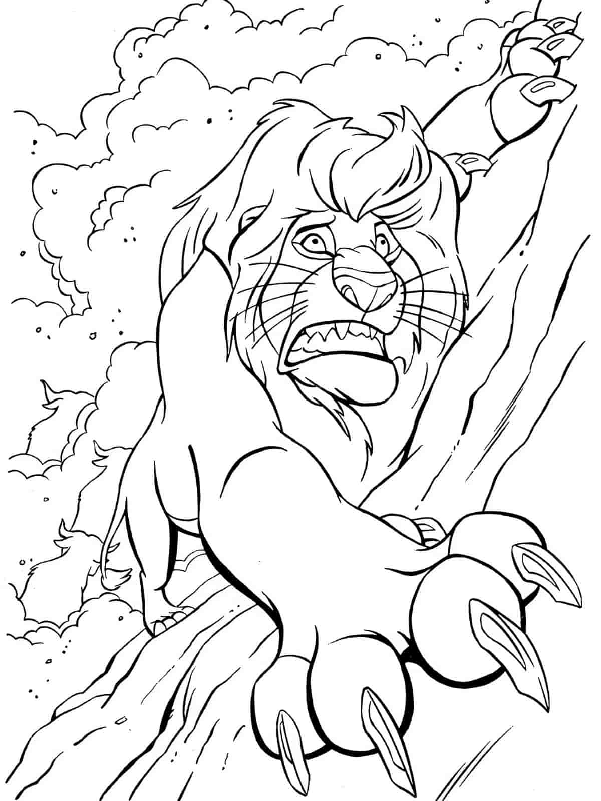 Mufasa And Simba Father Son Moment Coloring Pages