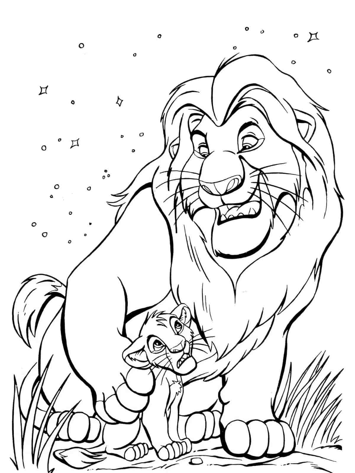 Mufasa In The Circle Of Life Coloring Pages