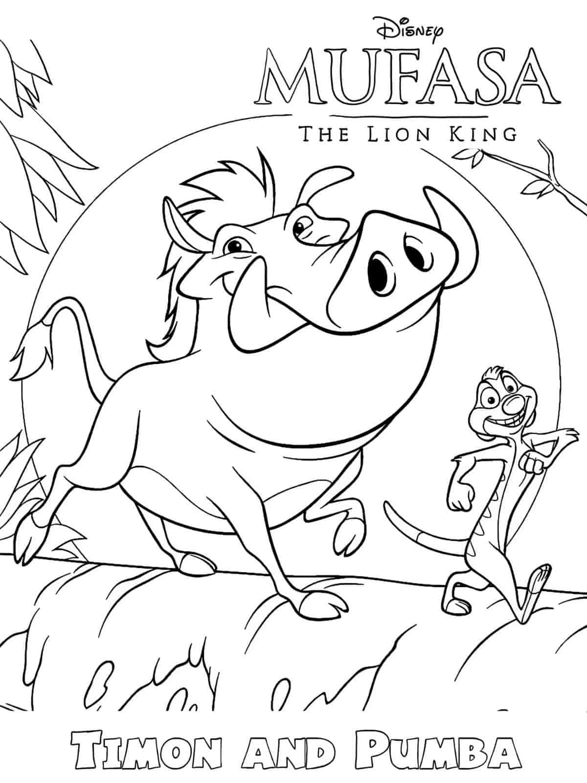 Mufasa Roaring Majestically Coloring Pages