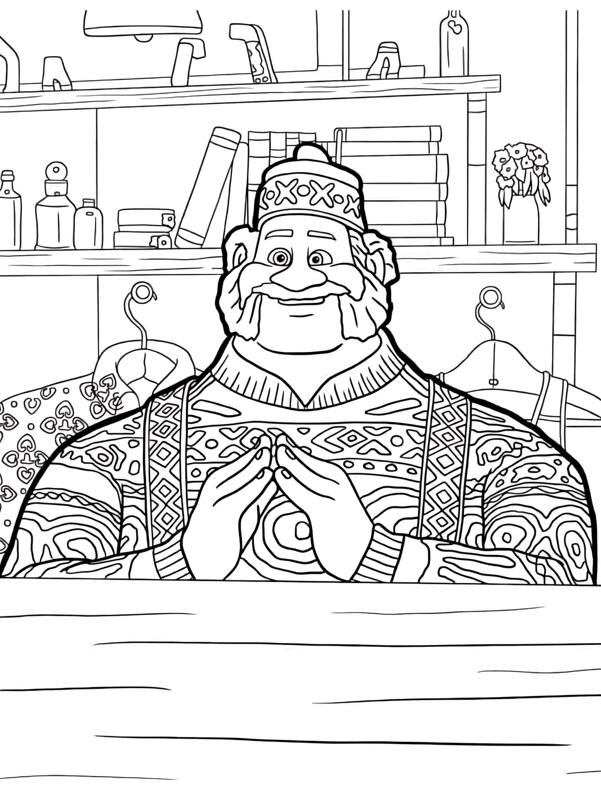 Oaken Character Coloring Page