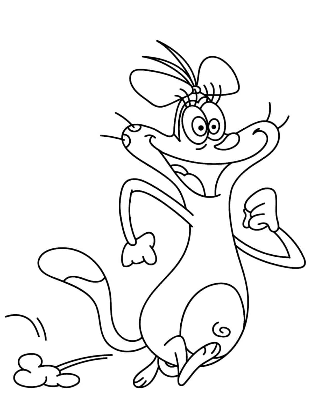 Oggy At The Beach Coloring Pages