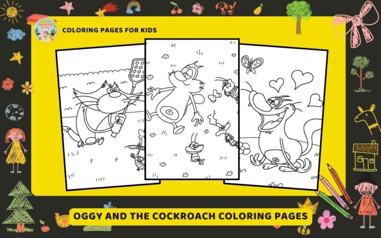 Oggy Coloring Pages Featured Image