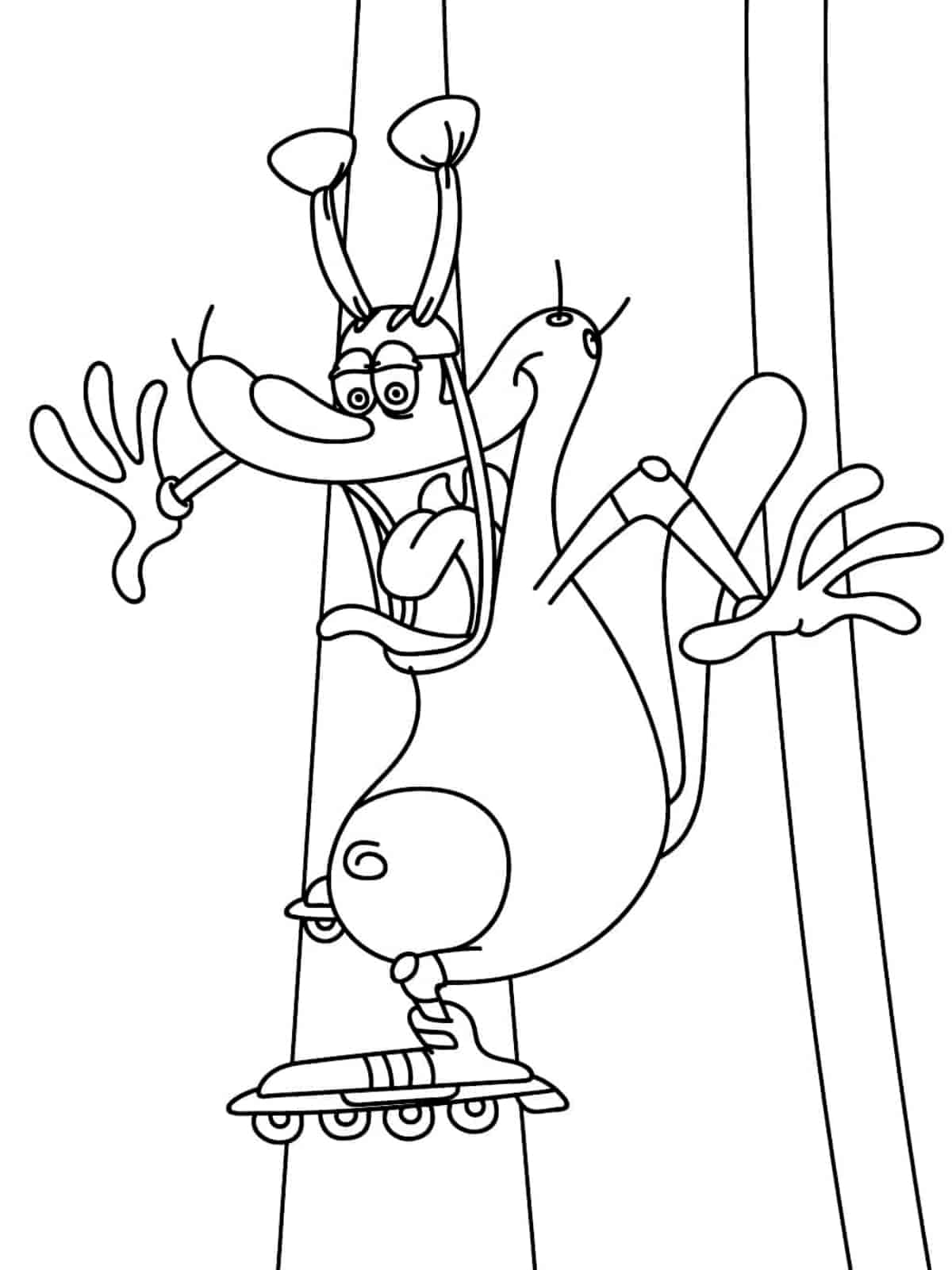 Oggy In His Kitchen Coloring Pages