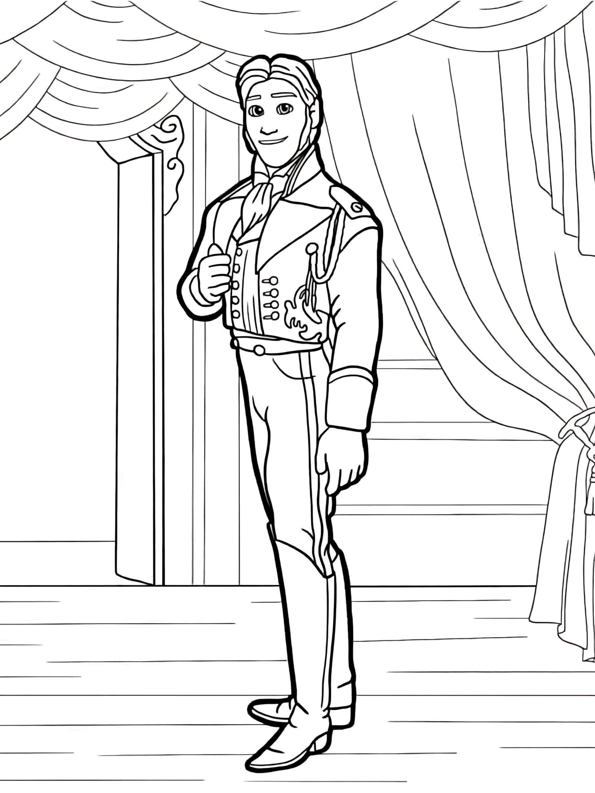 Prince Hans Coloring Page