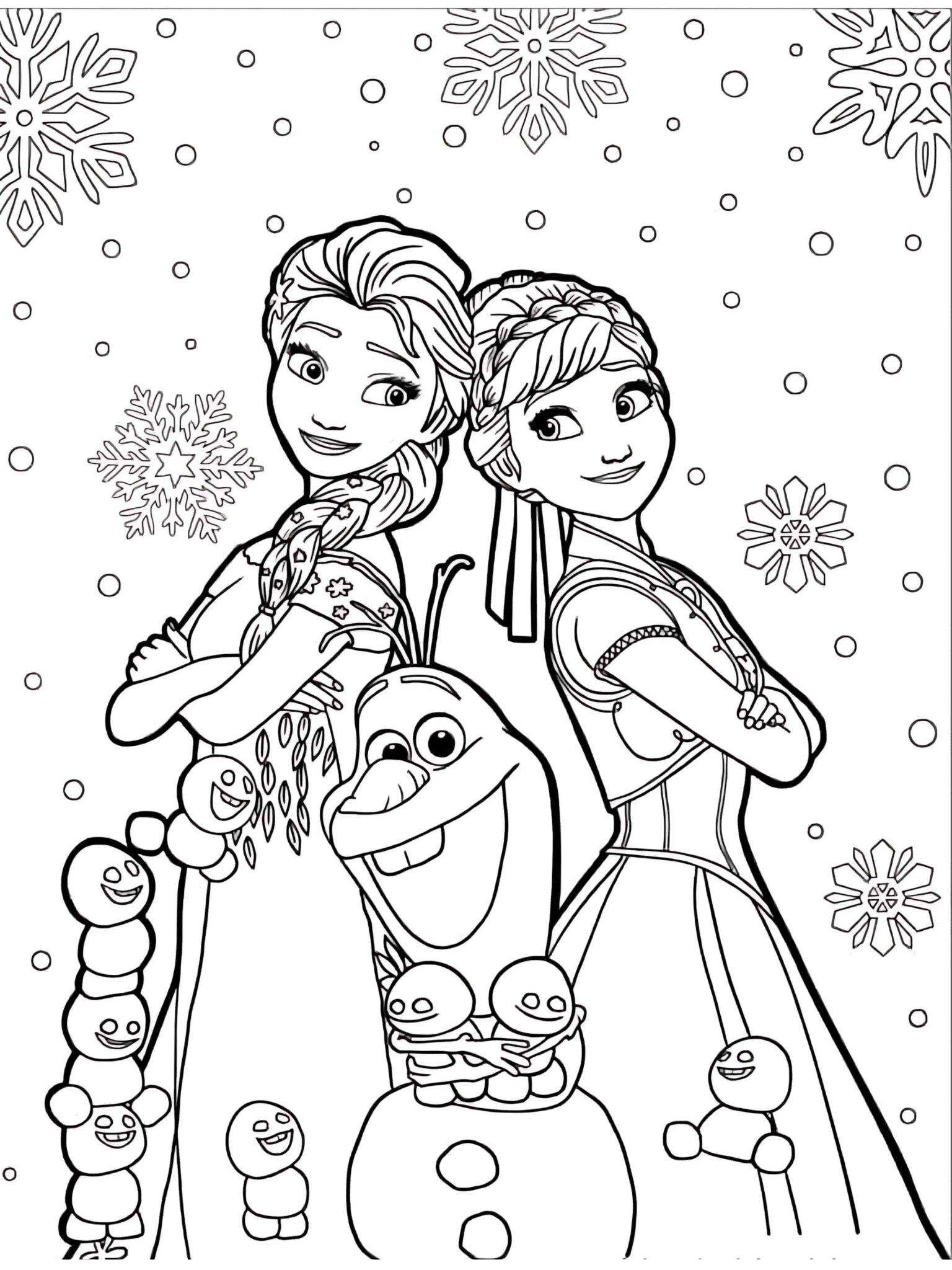 30 besplatnih PDF stranica za bojanje Frozen ️🎨 - Coloringpagesforkids.net