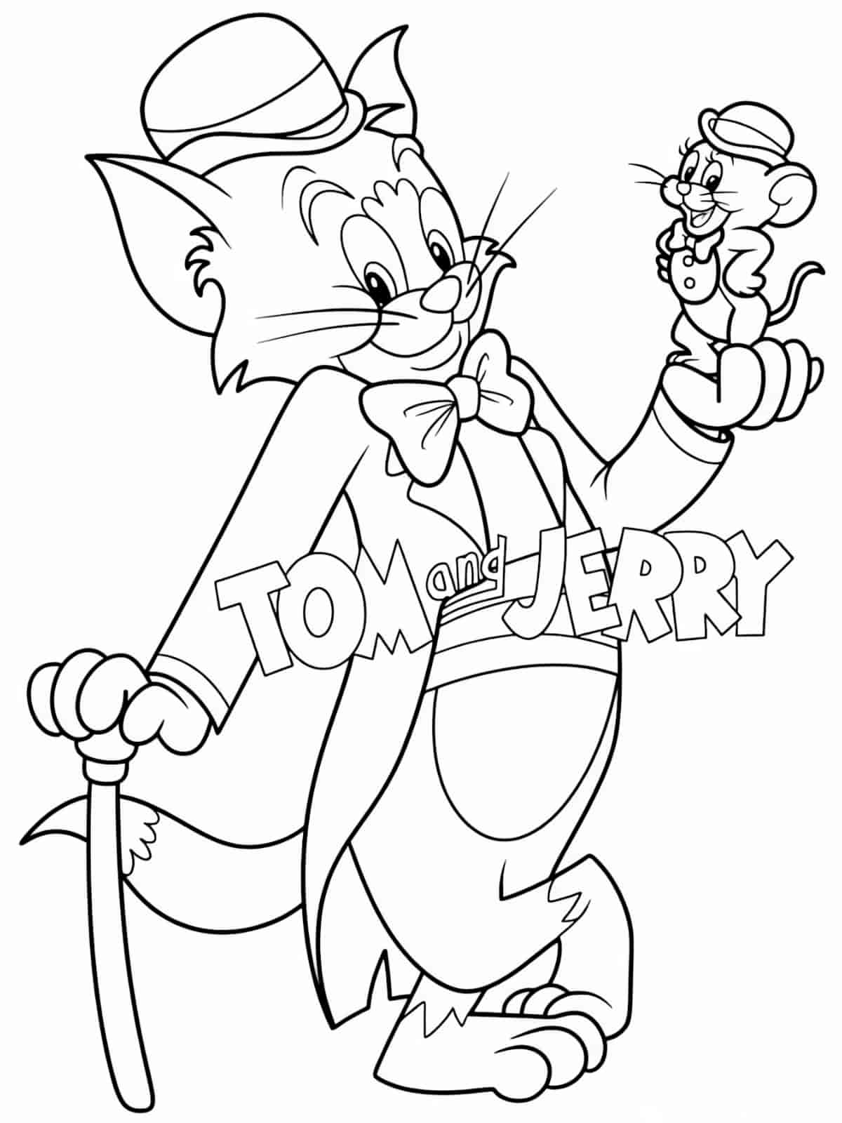 Tom And Jerry Action Pose Coloring Pages