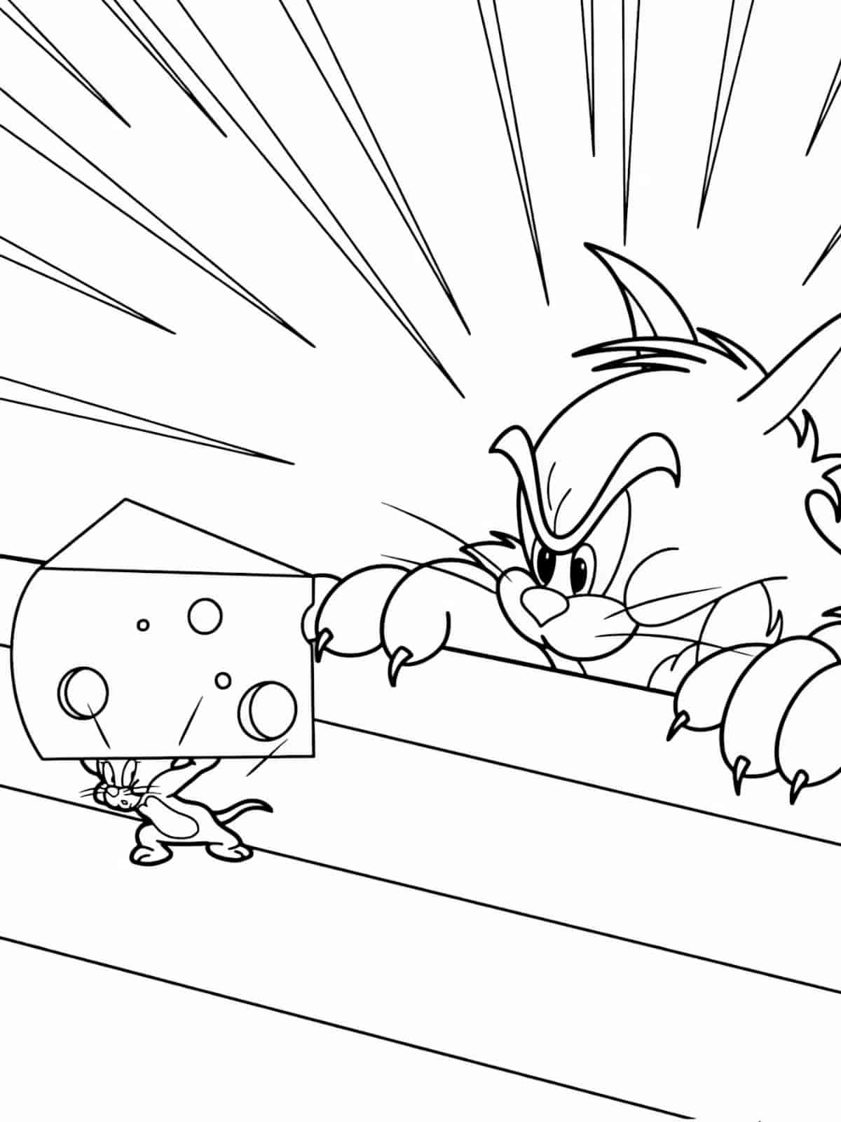 Tom And Jerry Chase Coloring Pages