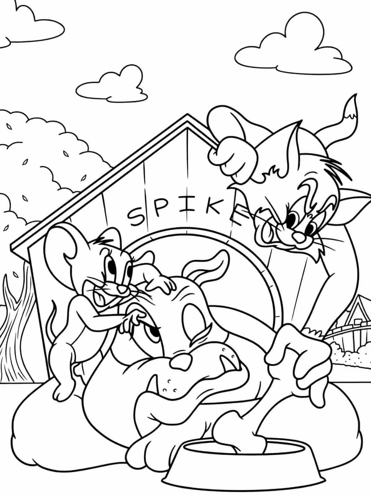 Tom And Jerry Friends Coloring Pages