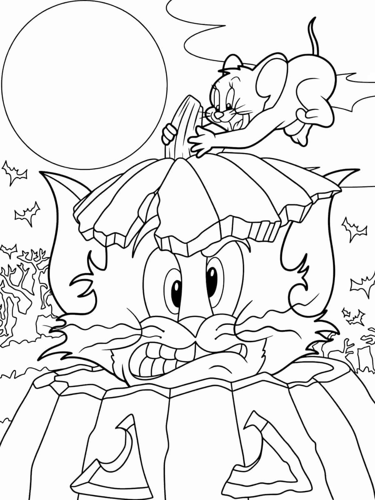 Tom And Jerry Hiding Coloring Pages