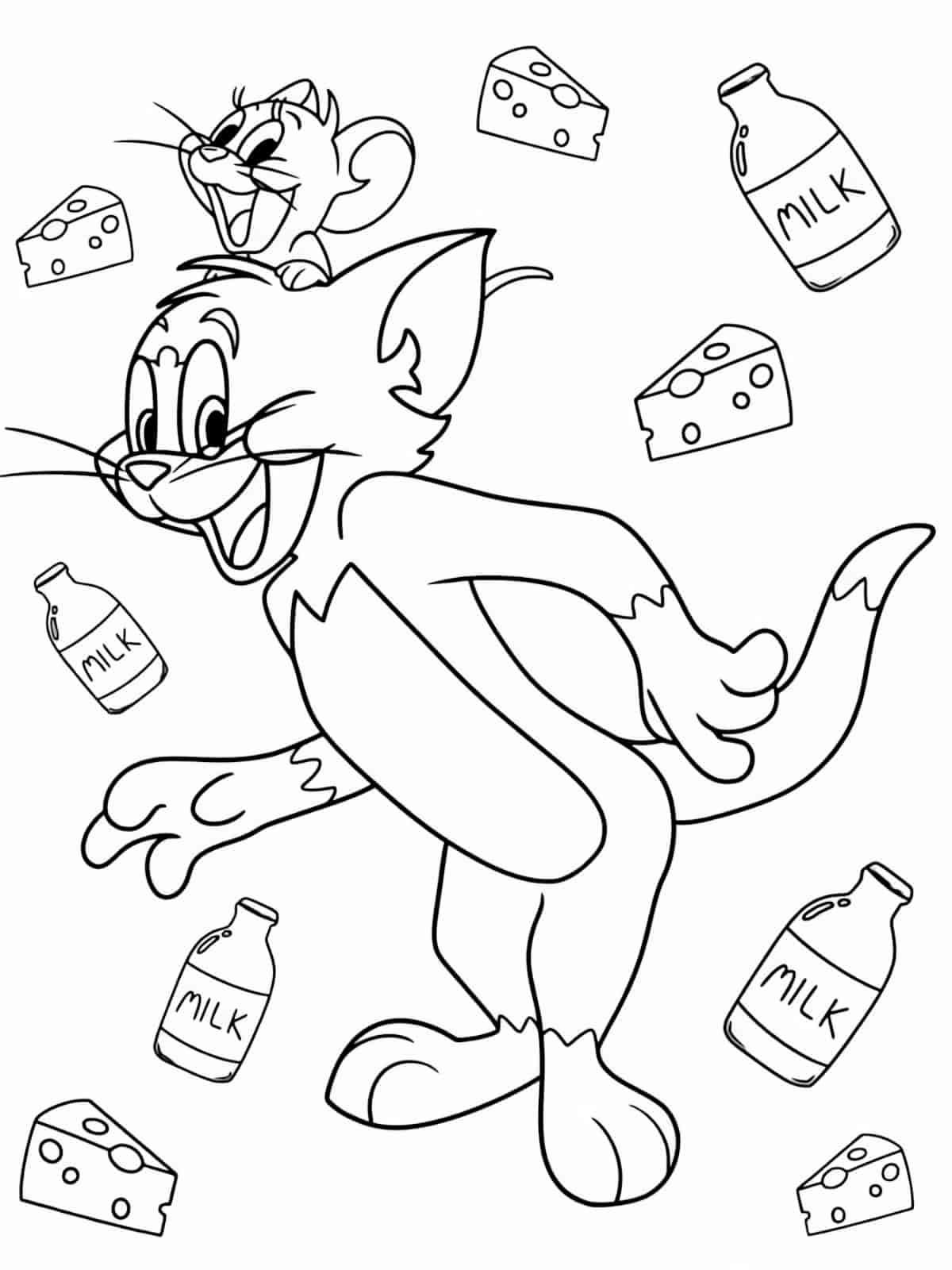 Tom And Jerry Holiday Coloring Pages